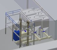 Siloanlage mit Verwiegung, Bef&uuml;llung und Entleerung